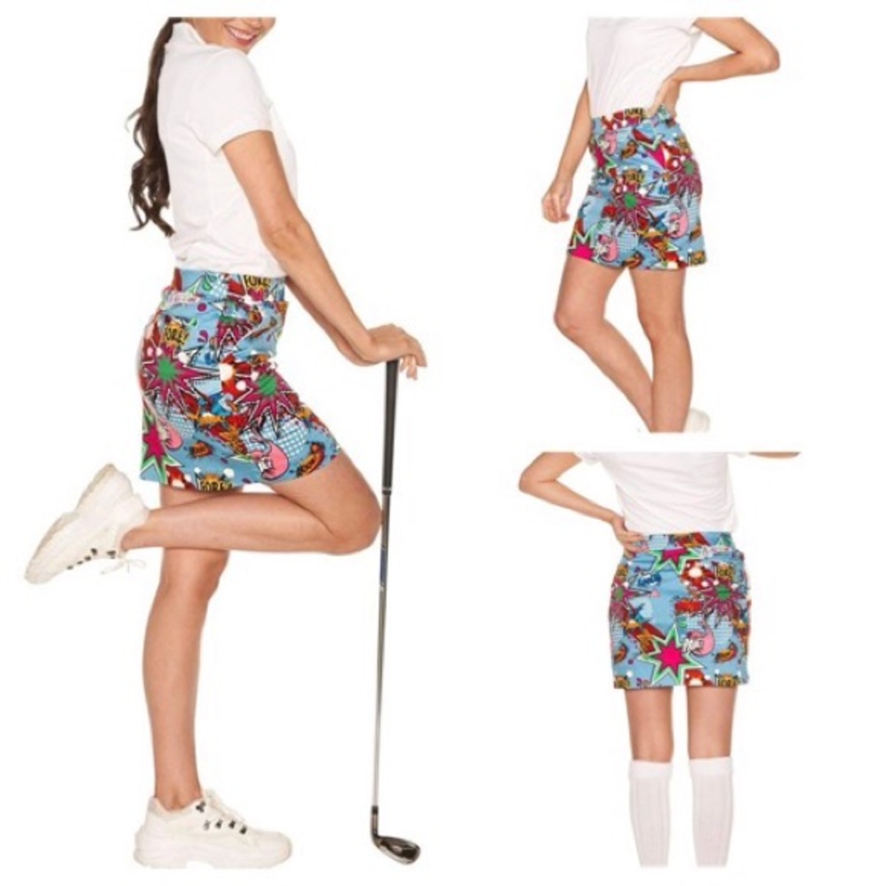 Royal and Awesome golf skort